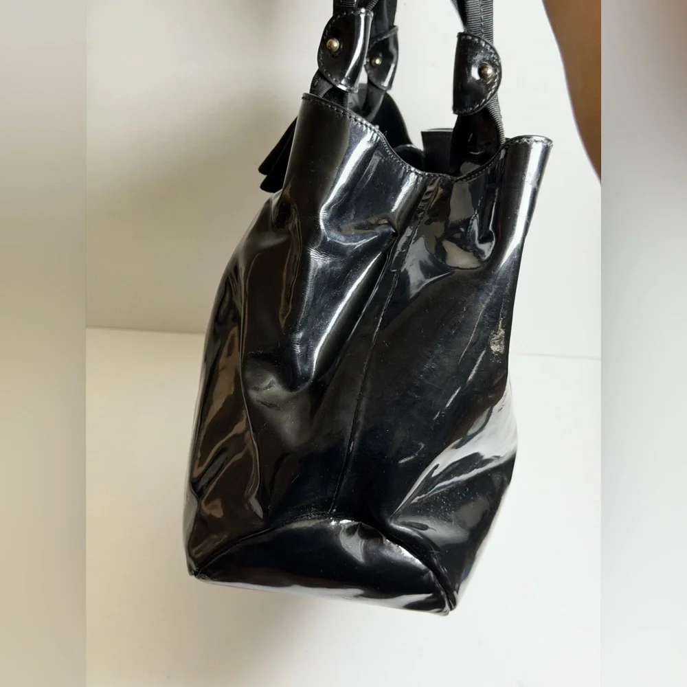 Salvatore Ferragamo Vara Bow Patent Leather Tote Bag